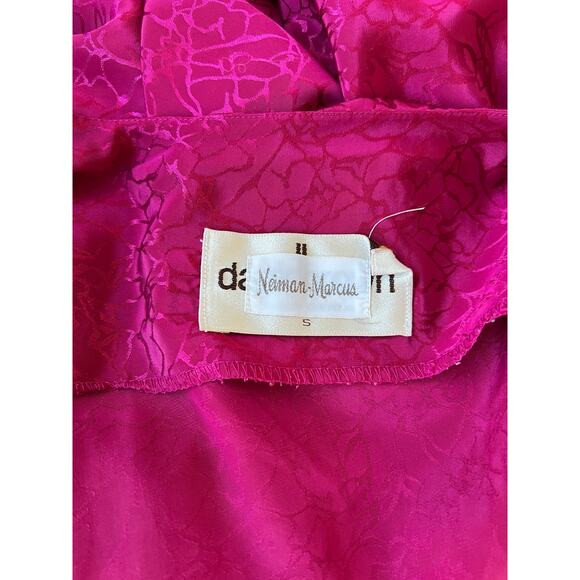 amazing 80s 70s David Brown California fuschia long robe dolman sleeve S - Picture 5 of 8